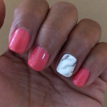 Lovely Nails Studio - Gel mani with marble done by Tracy - Nail Salons Near Me - Lawndale, California