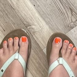 Rosie Nails & Spa - Not a good photo but here's one of our feet