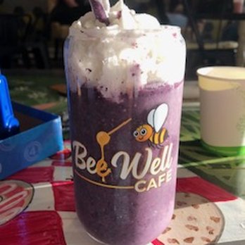 Bee Well Cafe - Blueberry Oat Smoothie...YUM! - Coffee & Tea Near Me - Mukwonago, Wisconsin