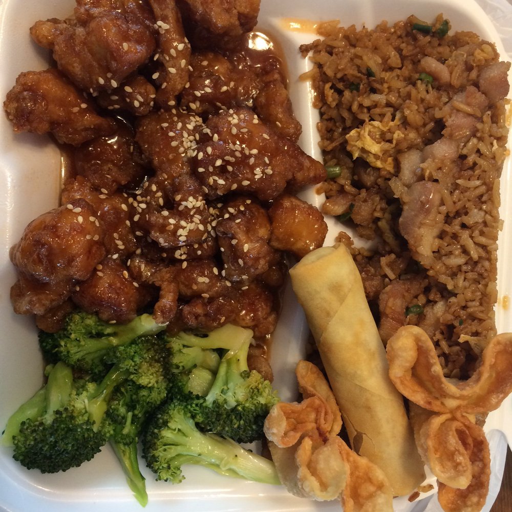 Colorado Wok - Sesame chicken combination dinner with chicken fried rice, egg roll, rangoons and soup. A lot of food for just over $10 after tax - Chinese Near Me - Lafayette, Colorado Colorado Wok - Sesame chicken combination dinner with chicken fried rice, egg roll, rangoons and soup. A lot of food for just over $10 after tax - Chinese Near Me - Lafayette, Colorado