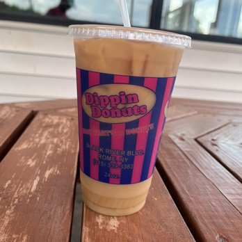 Dippin Donuts - iced coffee with milk & peanut butter flavor - regular - Bakeries Near Me - Rome, New York