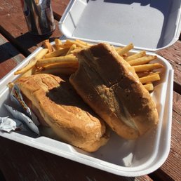 a sandwich and french fries