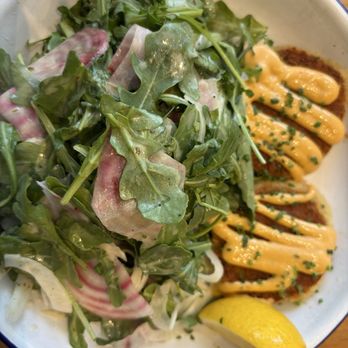 Woodhouse Fish - Crab cakes and arugula salad - Seafood Near Me - San Francisco, California