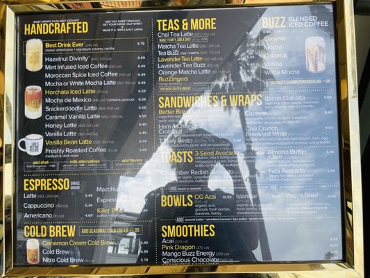 Menu photo 2 Better Buzz Coffee La Jolla San Diego, CA