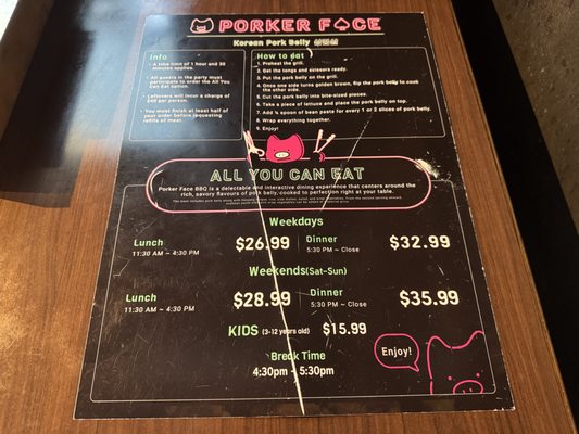 Menu photo 2 Porker Face Burnaby, BC