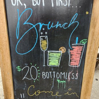 The Pomeroy - Brunch sign outside - New American Near Me - Astoria, New York
