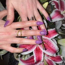 Nail Bar and Lounge - Purple gel manicure