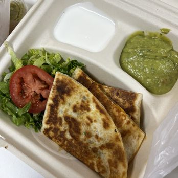 Calafia Taqueria - Teacher special quesadilla minus the rice and beans that were supposed to come with the order. - Mexican Near Me - Alameda, California Calafia Taqueria - Teacher special quesadilla minus the rice and beans that were supposed to come with the order. - Mexican Near Me - Alameda, California