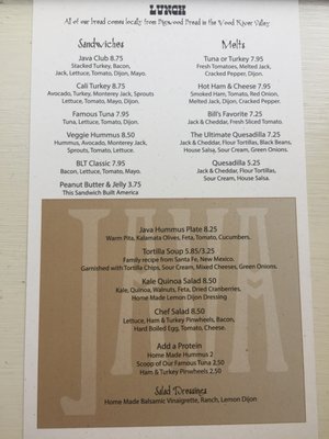 Menu photo 3 Java On Fourth Ketchum, ID Menu photo 3 Java On Fourth Ketchum, ID