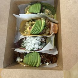 Breakfast tacos to go.