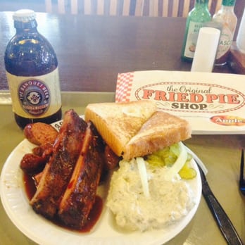 Bakers Ribs - Delicious 3 meat combo and a fried apple pie! - Barbeque Near Me - Weatherford, Texas Bakers Ribs - Delicious 3 meat combo and a fried apple pie! - Barbeque Near Me - Weatherford, Texas