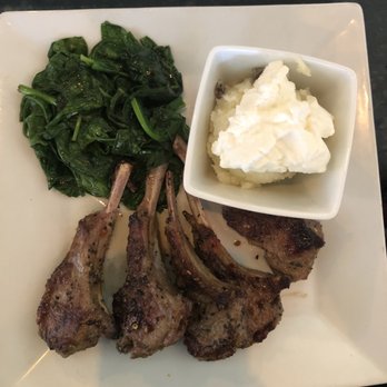 Toni Steakhouse - Lamb Chops, Wilted Spinach, and Mashed Potatoes - Steakhouses Near Me - Savannah, Georgia Toni Steakhouse - Lamb Chops, Wilted Spinach, and Mashed Potatoes - Steakhouses Near Me - Savannah, Georgia