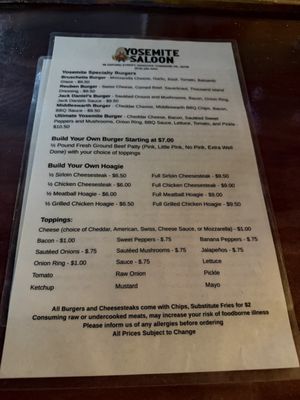 Menu photo 1 Yosemite Saloon Wilkes-Barre, PA Menu photo 1 Yosemite Saloon Wilkes-Barre, PA