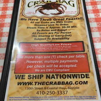 Crab Bag - Seafood Near Me - Ocean City, Maryland