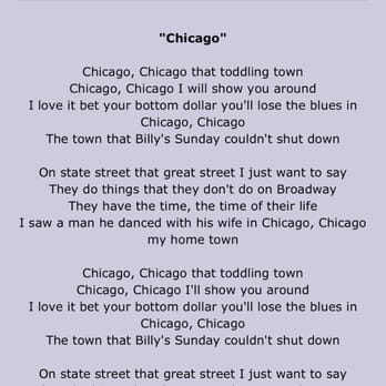 State Street, That Great Street - Lyrics to "Chicago" - Local Flavor Near Me - Chicago, Illinois