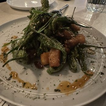 Benchmark - Shishito pepper and pork belly - New American Near Me - Santa Ana, California