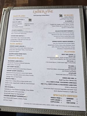 Menu photo 5 Ember & Vine Spring, TX
