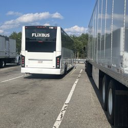 Flixbus - At the rest stop where we got off