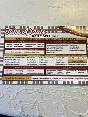 Menu photo 1 JEM'S "Take A Plate" Portsmouth, VA Menu photo 1 JEM'S "Take A Plate" Portsmouth, VA