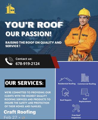 Craft Roofing Company Logo