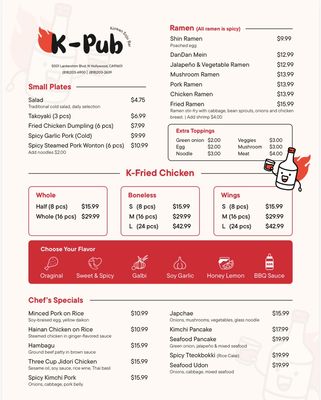 Menu photo 8 K-Pub North Hollywood, CA
