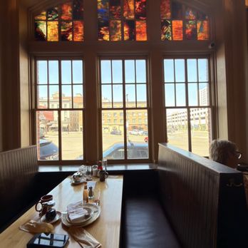 The Original Pancake House - 7/19/26 Our seating. Beautiful stained glass. - Waffles Near Me - Spokane, Washington The Original Pancake House - 7/19/26 Our seating. Beautiful stained glass. - Waffles Near Me - Spokane, Washington