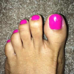 Angel Nails - Horrible pedicure. No top coat on big toe. I had her clean up the edges with nail polish remover and it still looks sloppy.
