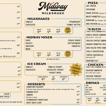 Midway Milkshake - Menu July 2024 - Burgers Near Me - Athens, Tennessee Midway Milkshake - Menu July 2024 - Burgers Near Me - Athens, Tennessee
