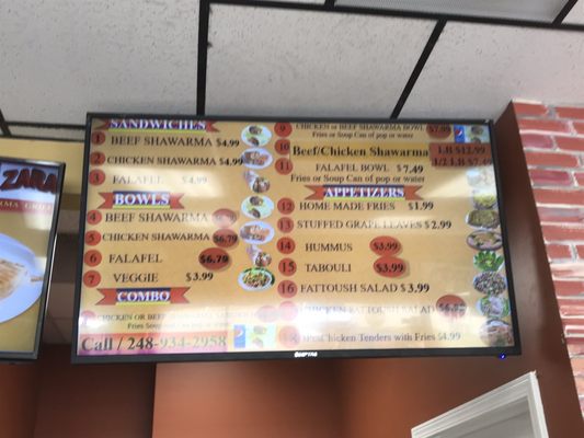Menu photo 2 Zara Shawarma Grill Pontiac, MI Menu photo 2 Zara Shawarma Grill Pontiac, MI