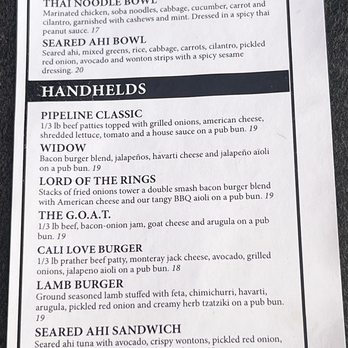 Pipeline Craft Taps and Kitchen - Lunch Menu - Burgers Near Me - Redding, California