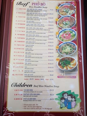 Menu photo 8 Pho Lee Hoa Phat Fairfield, CA