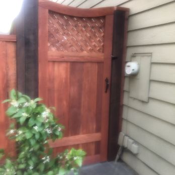 SMJ Fencing - Redwood custom gate - Fences & Gates Near Me SMJ Fencing - Redwood custom gate - Fences & Gates Near Me