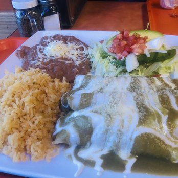 Mi Pueblito - Green enchiladas. Citrus sauce makes it different than most. - Mexican Near Me - Walla Walla, Washington Mi Pueblito - Green enchiladas. Citrus sauce makes it different than most. - Mexican Near Me - Walla Walla, Washington