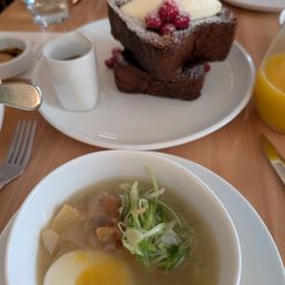 French Toast and Chicken Noodle Soup in my bowl