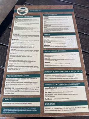 Menu photo 1 Taco Dive Melbourne, FL