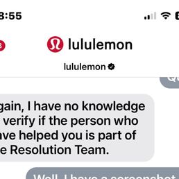 Images the first representative via chat, identifying herself as a resolution specialist in the last person I spoke to denying Images the first representative via chat, identifying herself as a resolution specialist in the last person I spoke to denying