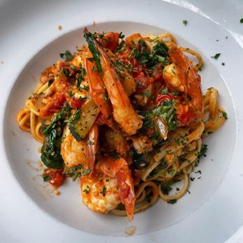 Rex's - a plate of pasta with shrimp and spinach - Bars Near Me - Toronto, Ontario Rex's - a plate of pasta with shrimp and spinach - Bars Near Me - Toronto, Ontario