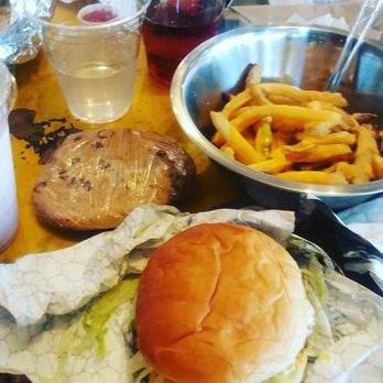 Burgerworx - The cheesy fries were good. The burger was delicious and messy. The milkshake was creamy. - Burgers Near Me - Asheville, North Carolina