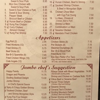 Jumbo Chinese Restaurant - Menu given 4/6/2021 - Chinese Near Me - Safford, Arizona Jumbo Chinese Restaurant - Menu given 4/6/2021 - Chinese Near Me - Safford, Arizona