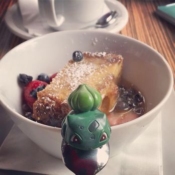 Bistro Nolah - #bulbasaur approves of the bread pudding - Southern Near Me - Dollard-des-Ormeaux, Quebec