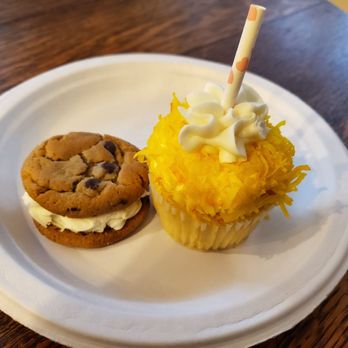 Sweetie's Delights - A delicious pina colada cupcake and smidgie cookie. - Desserts Near Me - Valrico, Florida