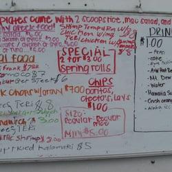Johnny's - Menu on the side of the truck