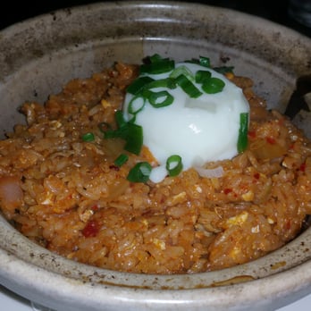 Wasabi - Korean fried rice dish with poached egg. Extremely yummy! - Sushi Bars Near Me - West Des Moines, Iowa Wasabi - Korean fried rice dish with poached egg. Extremely yummy! - Sushi Bars Near Me - West Des Moines, Iowa