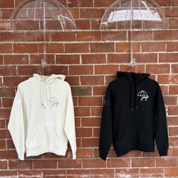 Joogs - Our Joogs Logo Embroidered Hoodies in cream and black.