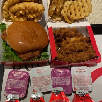 Chick-fil-A - Spicy Chicken Sandwich & Chicken Chick-fil-A Chick-n-Strips - Fast Food Near Me - Monterey Park, California