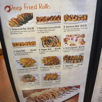 City Sushi & Grill - Deep Fried Rolls Menu - Sushi Bars Near Me - Cherry Valley, California