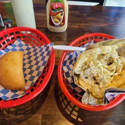 La Zuliana Venezuelan Food - Chicken and cheese stuffed Arepa