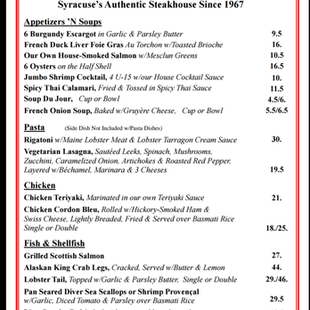 Scotch 'N Sirloin - Page 2 of Scotch N Sirloin menu. - Steakhouses Near Me - Dewitt, New York