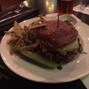 Marlow's Tavern - Black bean burger with asparagus fries - Burgers Near Me - Tucker, Georgia