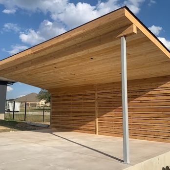 Red Knights Construction - Patio cover with a wall for privacy - Decks & Railing Near Me - Cedar Creek, Texas Red Knights Construction - Patio cover with a wall for privacy - Decks & Railing Near Me - Cedar Creek, Texas